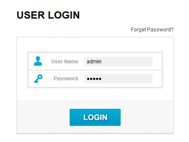 Type Username and Password